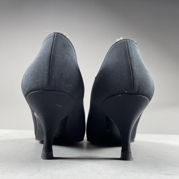 Vintage Yves Saint Laurent Women’s Size 7.5 N Black Suede Shoes Heels Pumps GUC - Picture 3 of 7